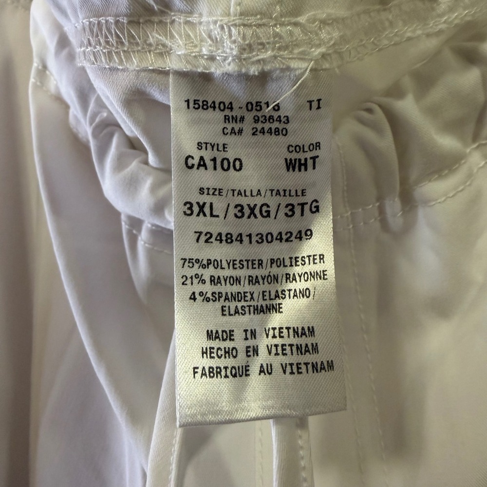 Careisma by Sofia Vergara Womens White Scrub Pants CA100 3XL New - Picture 5 of 15